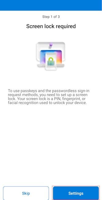 Passkey Setup step 3